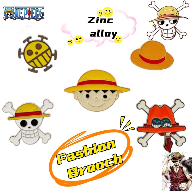 Embroidery Reddit - One Piece cartoon pin badge featuring