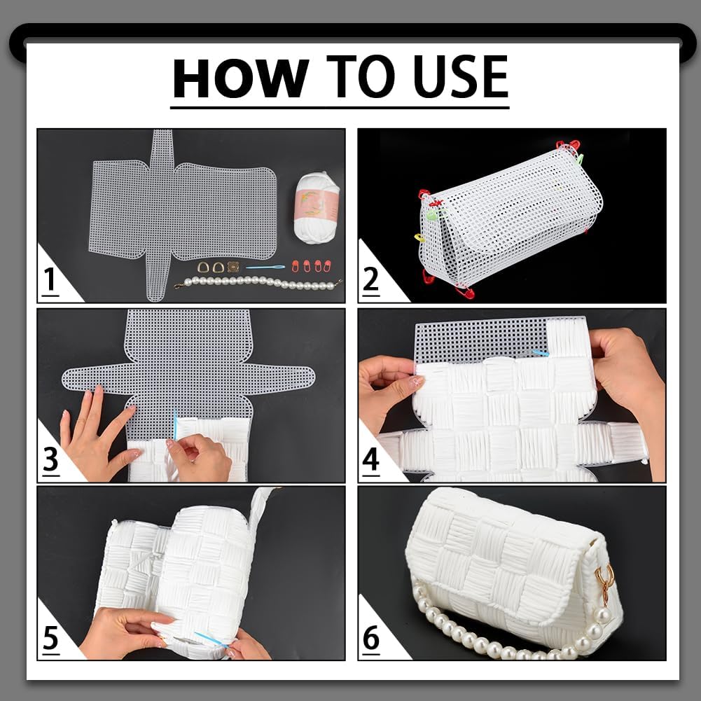 1-4Pcs Plastic Mesh Canvas She - огляд і ціна Embroidery Bag