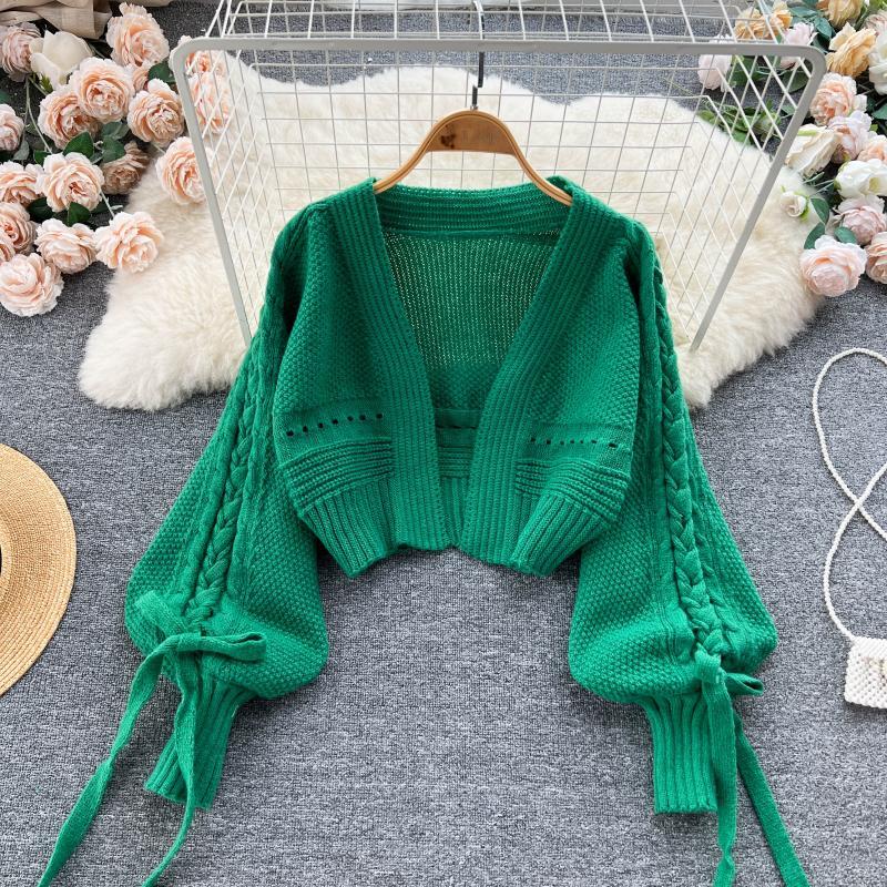 Green Casual Acrylic Knit V-Ne - огляд і ціна Embroidery Online
