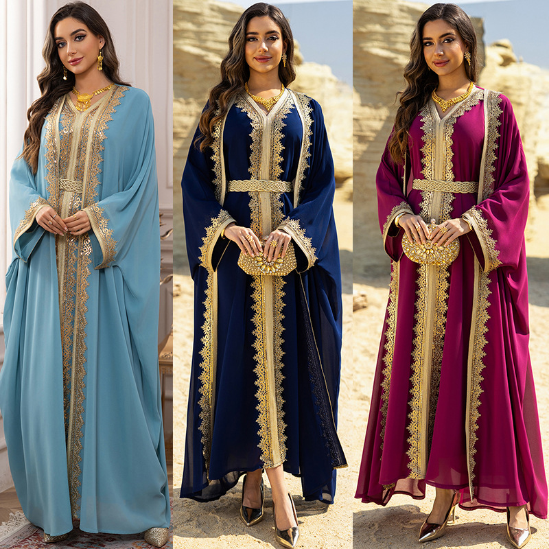 2PCS Muslim Women Dress Dubai  - огляд і ціна Embroidery Kebaya