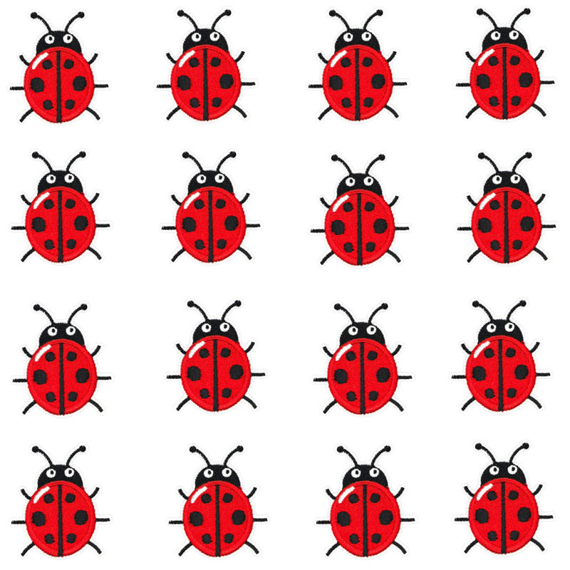 16pieces/batch Little Red Lady - огляд і ціна Embroidery Lady Bug