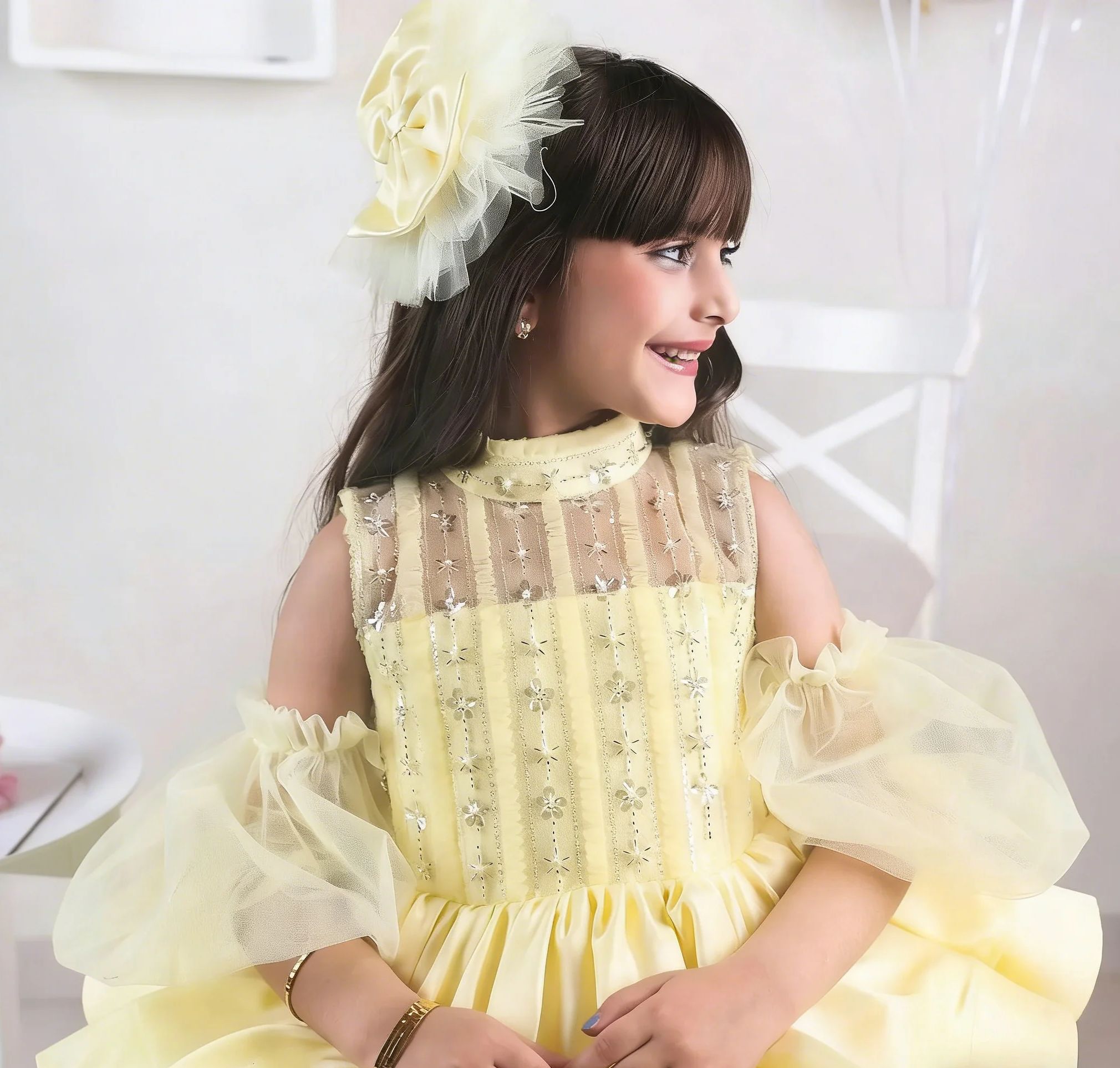 Yellow Flower Girl Dresses for - огляд і ціна Embroidery Yellow Dress