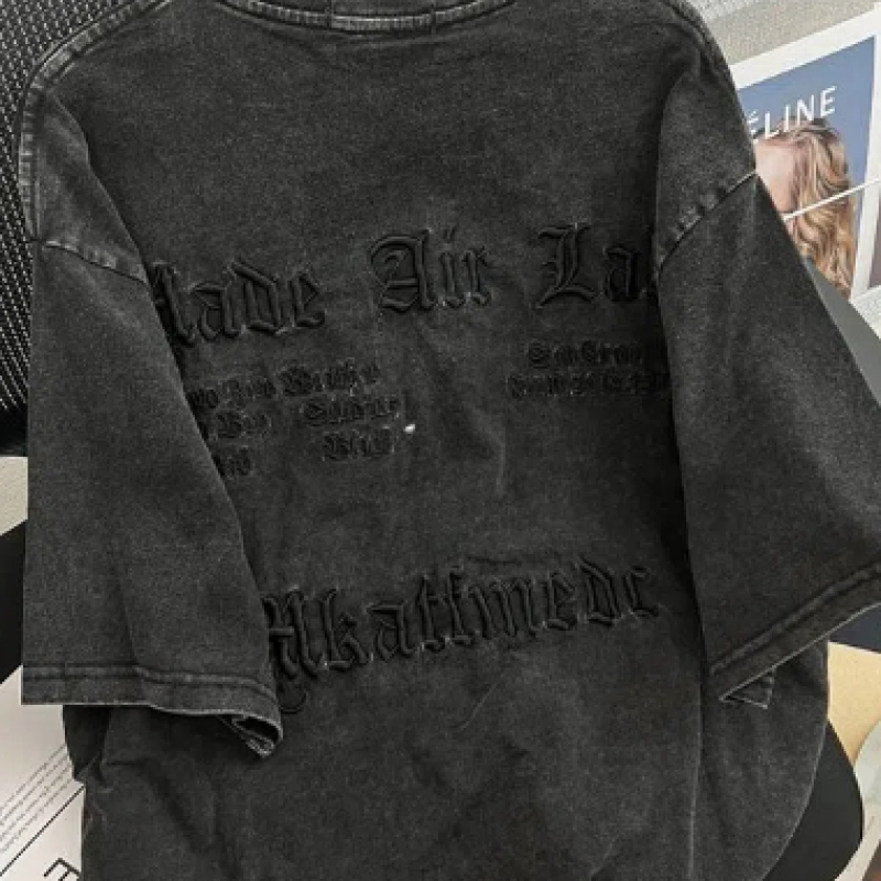 Vintage Art Classic Letter Emb - огляд і ціна Embroidery Cotton Shirt